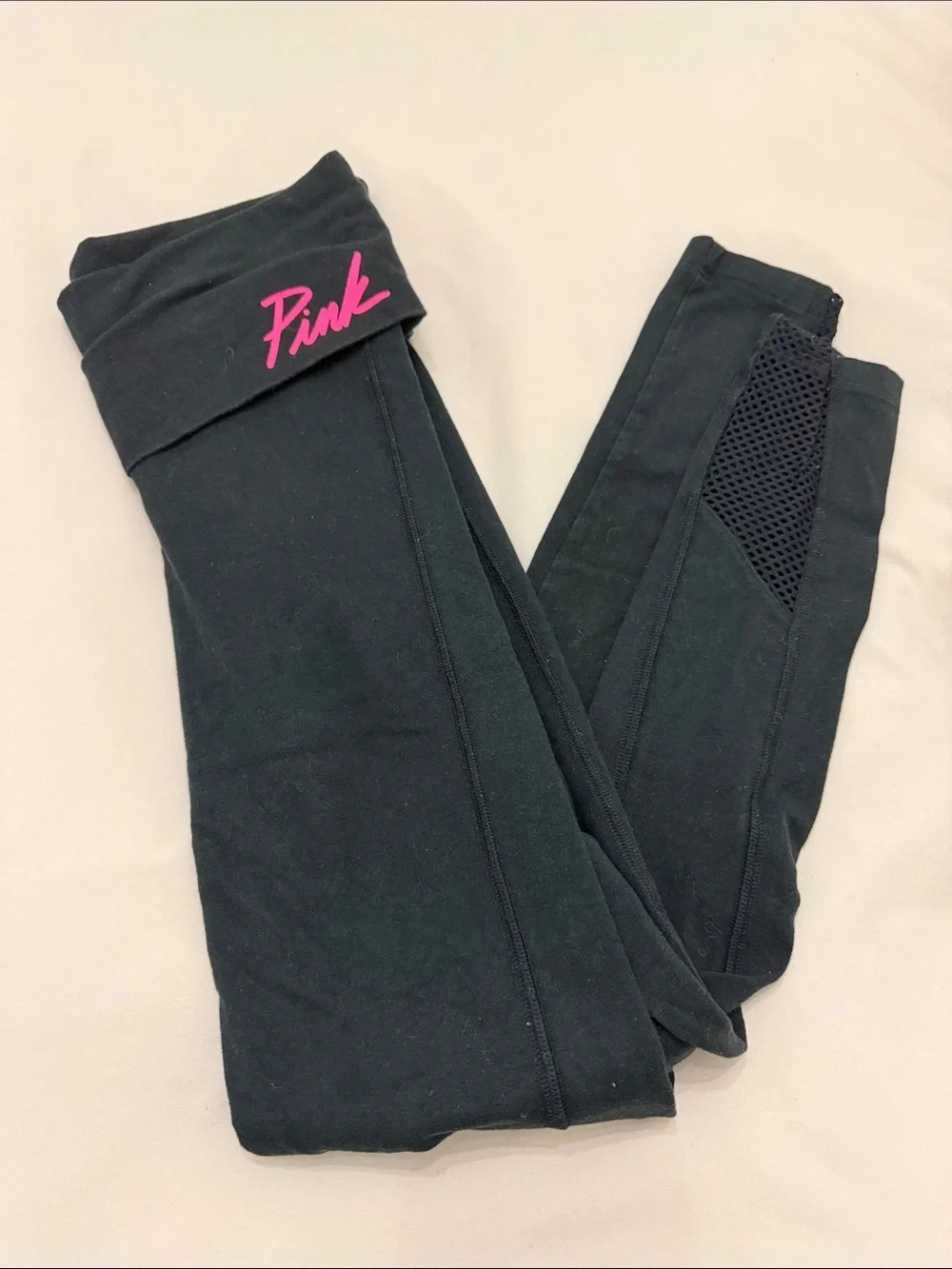 PINK Victorias Secret Black Yoga Leggings Size XS Women